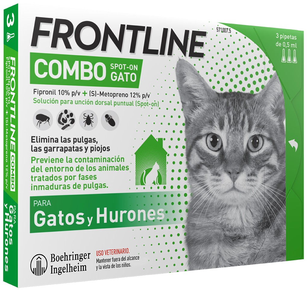 mensual lanza Frágil FRONTLINE COMBO GATO PIPETAS desparasitar gatos