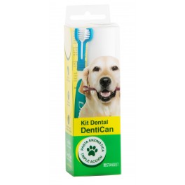 DENTICAN KIT DENTAL CEPILLO + PASTA Higiene Bucal de Perros y Gatos