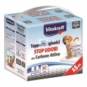 EMPAPADORES SANITARIOS 60 x 60 cm CARBÓN ACTIVO 15 Unidades Higiene de Perros y Gatos