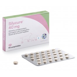 SILYCURE 40 mg 60 Comprimidos Protector Hepático para Perros y Gatos