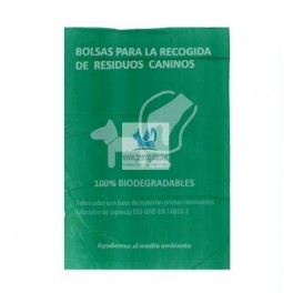 BOLSAS BIODEGRADABLES HECES 20 x 33 cm 100 Unidades Higiene de Perros