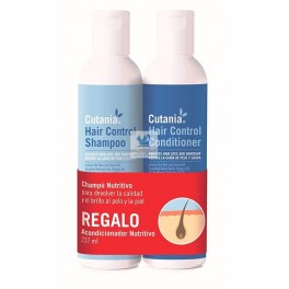 CUTANIA PACK HAIR CONTROL CHAMPU+ACONDICIONADOR 236 ml Para Perros Gatos y Caballos