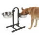 COMEDERO DOBLE INOX DELUX CON SOPORTE 2.8 L Comedero para Perros