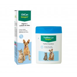 OTICAN + TOALLITAS LYS 40 UNIDADES (PACK ) Higiene de Perros y Gatos