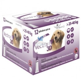 VECTRA 3D 12 Pipetas Antiparasitario Externo para Perros