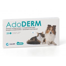 ADO DERM 25 Comprimidos para Perros y Gatos Uñas y Almohadillas resistentes