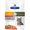 Hills Feline c/d URINARY STRESS+ METABOLIC  CON POLLO 12x85 g comida para gatos