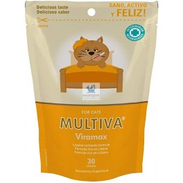 MULTIVA VIRAMAX 60 CHEWS MASTICABLES Complemento Nutrional para Gatos