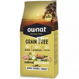 OWNAT DOG GRAIN FREE PRIME JUNIOR POLLO Y PAVO 14 Kg Pienso para Perros
