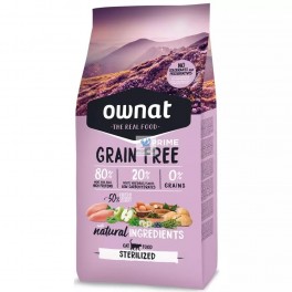 OWNAT CAT GRAIN FREE STERILIZED 8 Kg Comida para Gatos