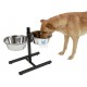 COMEDERO DOBLE INOX DELUX CON SOPORTE 1.8 L Comedero para Perros