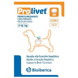 PROLIVET 30 Comprimidos protector Hepático para Perros y Gatos