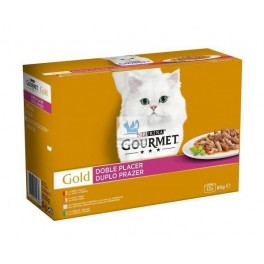 GOLD ADULT SURTIDO DOBLE PLACER 12x8x85 g Comida para gatos