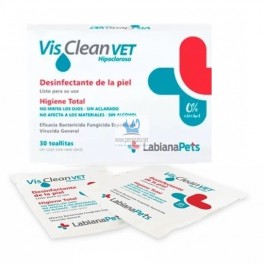 VISCLEAN VET TOALLITAS 30 Unidades Higiene cutanea en mascotas