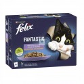 FELIX FANTASTIC VERDURAS-CARNES GELATINA 12x(4x85 g) Comida para gatos