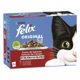 FELIX ORIGINAL FESTÍN SABORES 6X(12X85 g) Comida para gatos