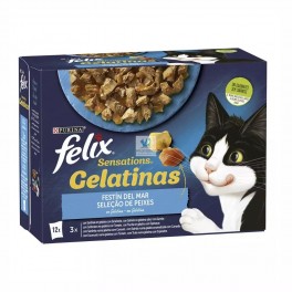 FELIX SENSATIONS FESTÍN MAR 6X(12X85 g) Comida para gatos