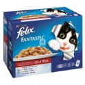 FELIX FANTASTIC FESTIN SABORES 12x(4x85 g) Comida para gatos