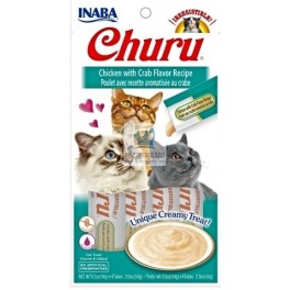 CHURU CAT POLLO-CANGREJO 4 X 14 g (Caja 12 ud)  Comida para gatos