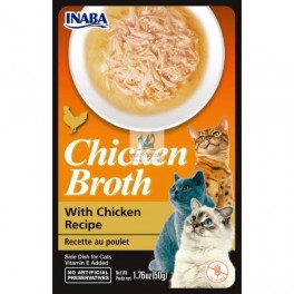 INABA CAT BROTH CALDO POLLO 12 x 50 g Snack para Gatos