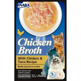 INABA CAT BROTH CALDO POLLO-ATUN 12 x 50 g Snacks para gatos