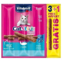 CAT STICK CLASSIC 20 BOLSAS (3+1) Unidades SALMON Snacks para gatos