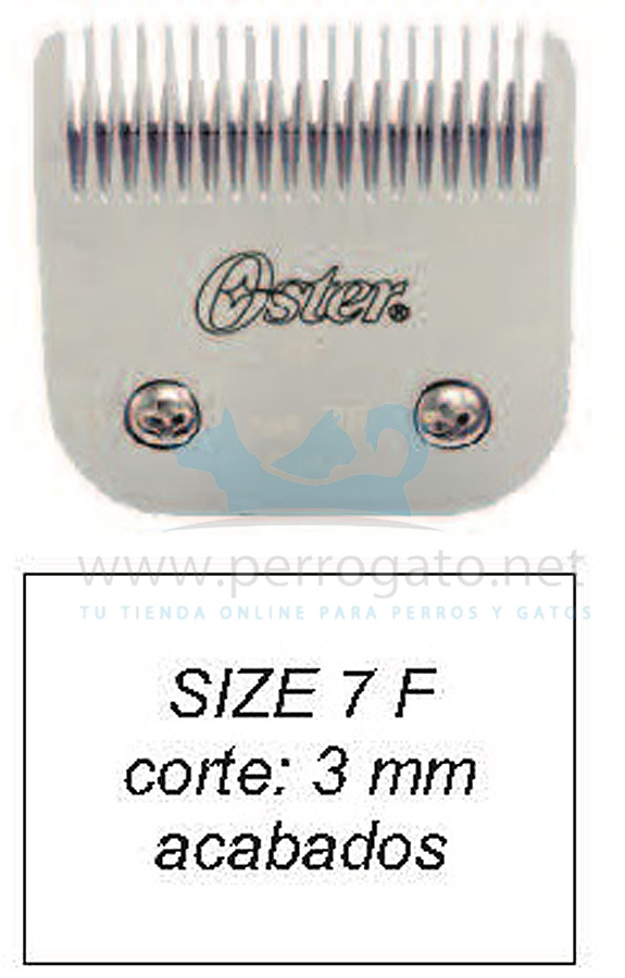 CABEZAL OSTER SIZE 7F CORTE 3 mm para Maquina pelar perros