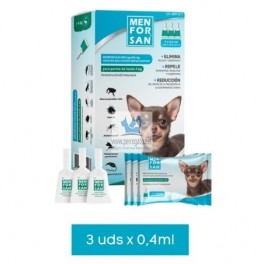 MENFORSAN 3 PIPETAS ANTIPARASITARIAS PERROS hasta 4 Kg Antiparasitario externo