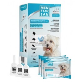 MENFORSAN 3 PIPETAS ANTIPARASITARIAS PERROS 4-10 Kg Antiparasitario externo