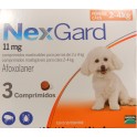 NEXGARD MASTICABLE 11 mg (2-4 Kg) 3 COMPRIMIDOS desparasitar perros