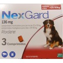 NEXGARD MASTICABLE 136 mg (25-50 Kg) 3 COMPRIMIDOS desparasitar perros
