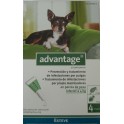 Advantage 40 4 Pipetas para Perros hasta 4 Kg.