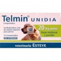TELMIN UNIDIA 20 Kg 10 Comprimidos desparasitar perros