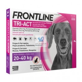 Frontline Tri-Act 20-40 Kg Antiparasitario Pipetas para perros