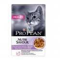 PRO PLAN FELINE ADULT DELICATE PAVO 26x85 g SALSA Comida para Gatos