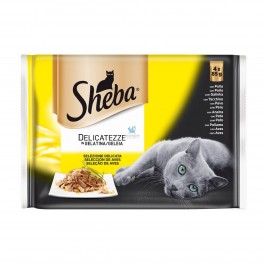 SHEBA DELICATEZE GELATINA AVES 13 x 4 x 85 g Comida para Gatos