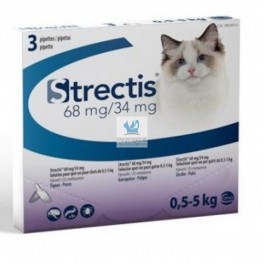 STRECTIS 3 Pipetas para Gatos Antiparasitario Externo