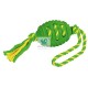 PELOTA FUTBOL 42 cm GOMA/CUERDA VERDE/AMARILLO