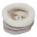 CUNA CESTA 30 cm GRIS/BLANCA Cama para Gatos