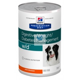 Hills Canine W/D DIGESTIVE+WEIGHT+DIABETES 12x370 gr pienso para perros