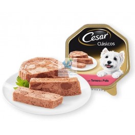 CESAR CLÁSICO PATÉ TERNERA Y POLLO 14 TARRINAS 150 g Pienso para Perros